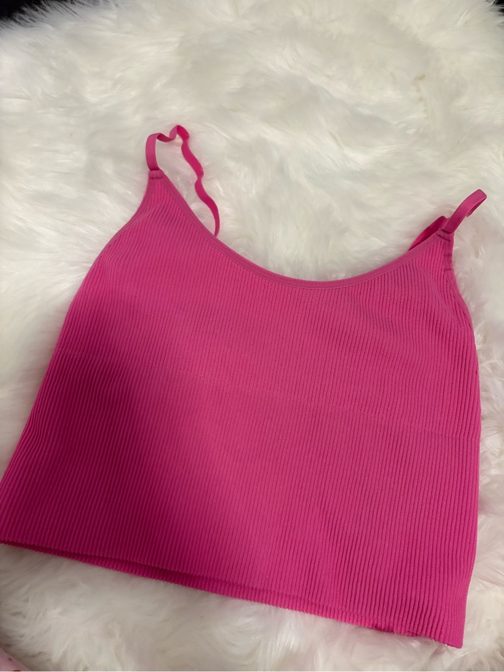 Forever 21 Hot Pink Ribbed Cami Tank